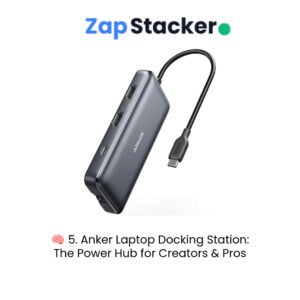 🧠 5. Anker Laptop Docking Station: The Power Hub for Creators & Pro